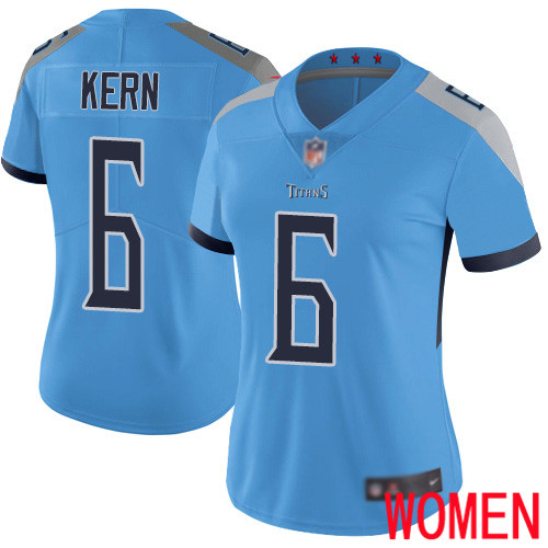 Tennessee Titans Limited Light Blue Women Brett Kern Alternate Jersey NFL Football #6 Vapor Untouchable
